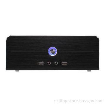 Black Mini ITX Tower Computer Cases With Shining Power Butt
